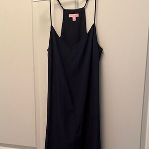 Lilly Pulitzer Navy Blue Silk Dress